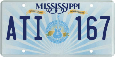MS license plate ATI167