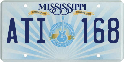 MS license plate ATI168
