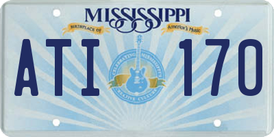 MS license plate ATI170