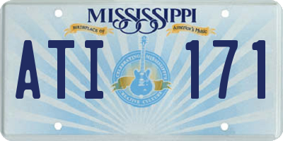 MS license plate ATI171