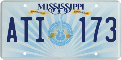 MS license plate ATI173
