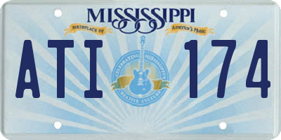 MS license plate ATI174