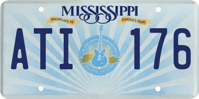 MS license plate ATI176