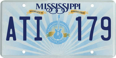 MS license plate ATI179