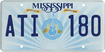 MS license plate ATI180