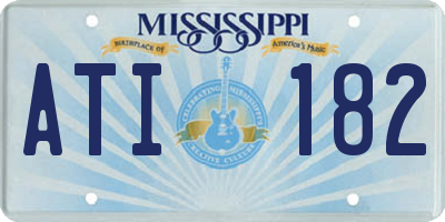 MS license plate ATI182