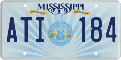 MS license plate ATI184