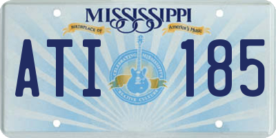 MS license plate ATI185