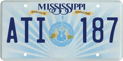 MS license plate ATI187