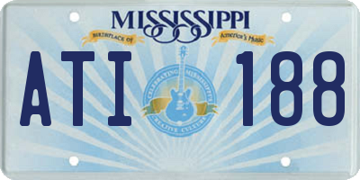 MS license plate ATI188