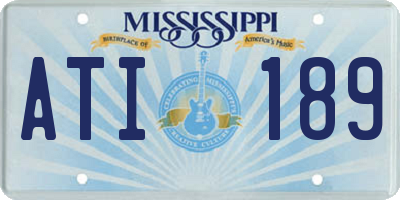 MS license plate ATI189