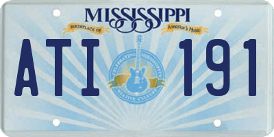 MS license plate ATI191