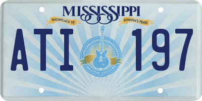 MS license plate ATI197