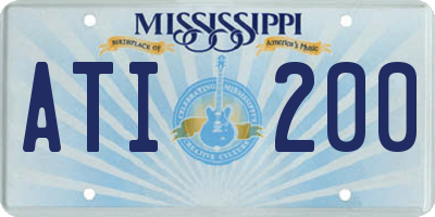 MS license plate ATI200