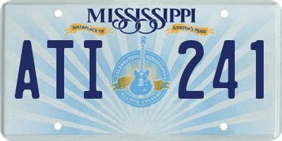 MS license plate ATI241