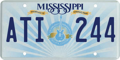 MS license plate ATI244
