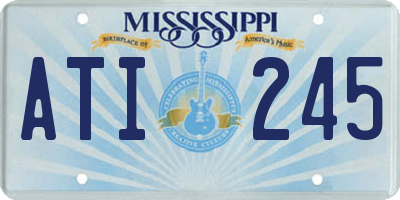 MS license plate ATI245