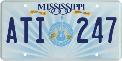 MS license plate ATI247