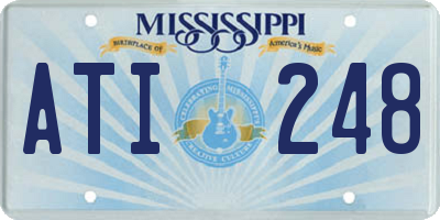 MS license plate ATI248