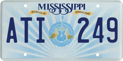 MS license plate ATI249