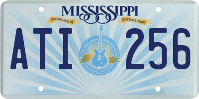 MS license plate ATI256