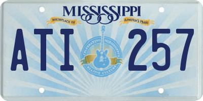 MS license plate ATI257