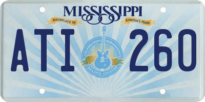 MS license plate ATI260