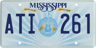 MS license plate ATI261