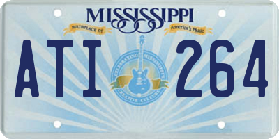 MS license plate ATI264