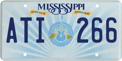 MS license plate ATI266