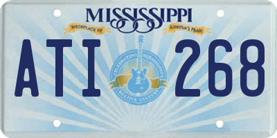 MS license plate ATI268