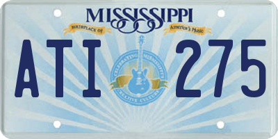 MS license plate ATI275