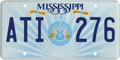 MS license plate ATI276