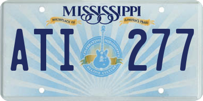 MS license plate ATI277