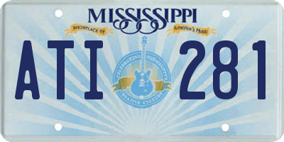 MS license plate ATI281