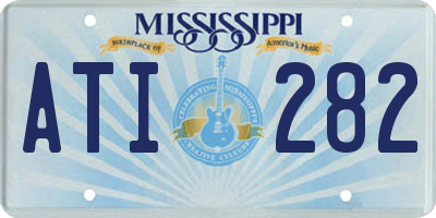 MS license plate ATI282
