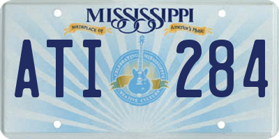 MS license plate ATI284