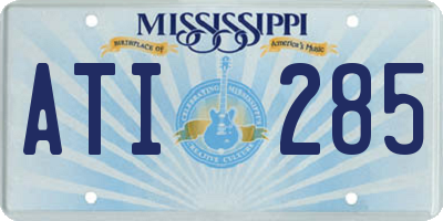 MS license plate ATI285