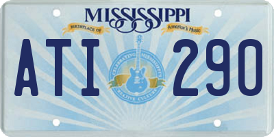 MS license plate ATI290