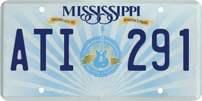 MS license plate ATI291