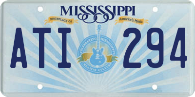 MS license plate ATI294