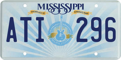 MS license plate ATI296