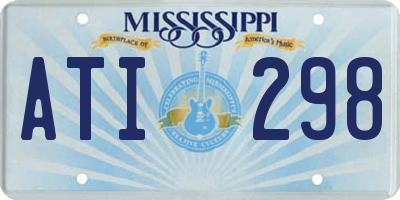 MS license plate ATI298