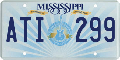 MS license plate ATI299