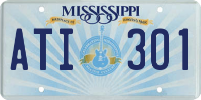 MS license plate ATI301
