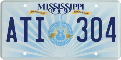 MS license plate ATI304