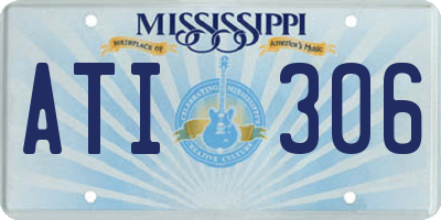 MS license plate ATI306