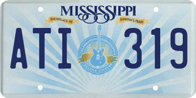 MS license plate ATI319