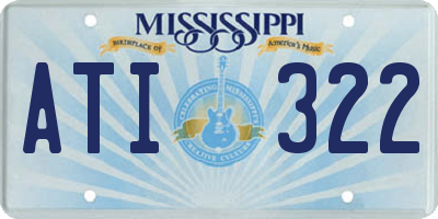 MS license plate ATI322