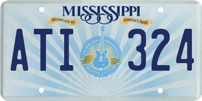 MS license plate ATI324
